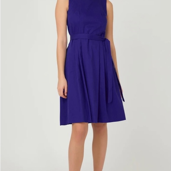 Gorgeous cobalt blue Sandra Angelozzi flare dress. ‘A line’ with belted waist. - Picture 3 of 4